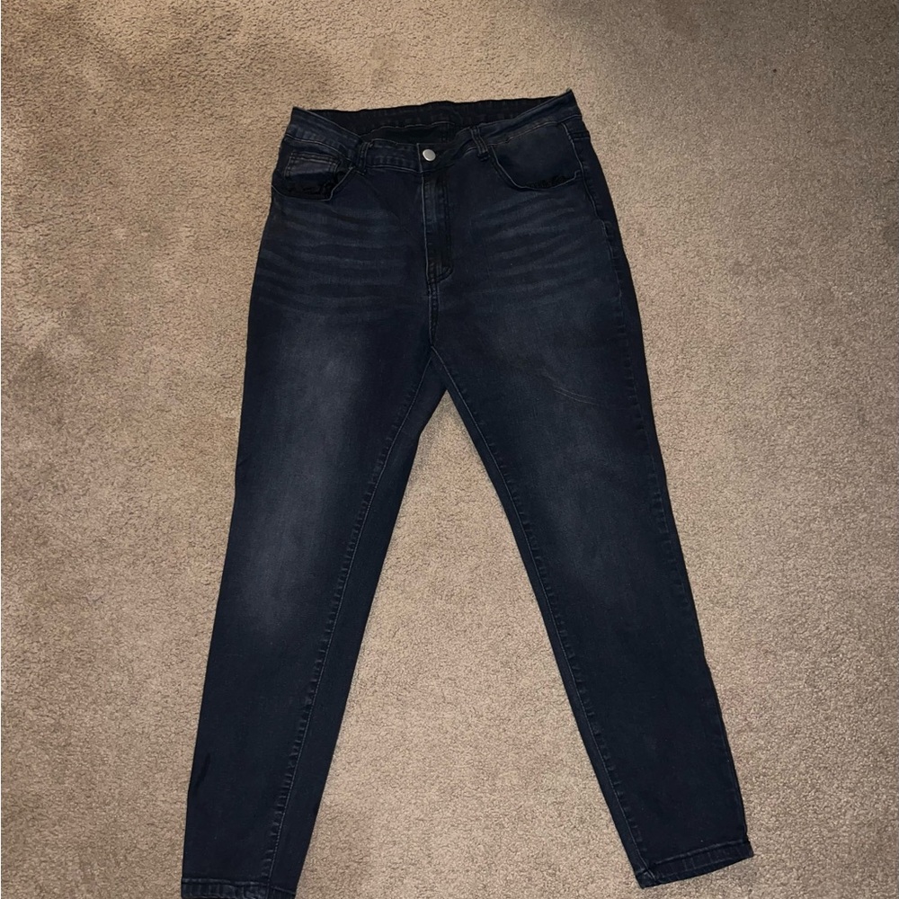 SHEIN Dark Blue Skinny Jeans